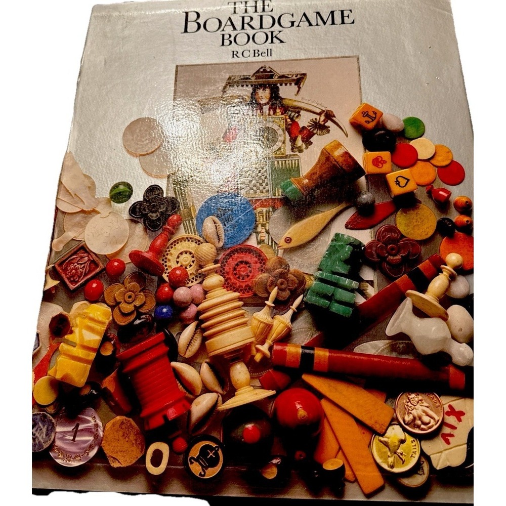 The Boardgame Book by R C Bell 1979 Includes All 5 Inserts, Dust Jacket Slipbox